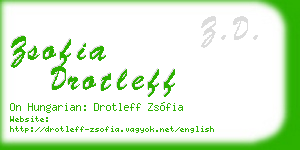 zsofia drotleff business card